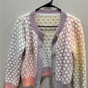 Multicolor Polka Dot Women's Sweater